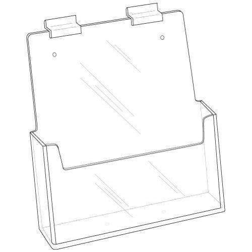 LHWZ121 Clear Acrylic Slatwall Brochure Holder for 8.5w Literature