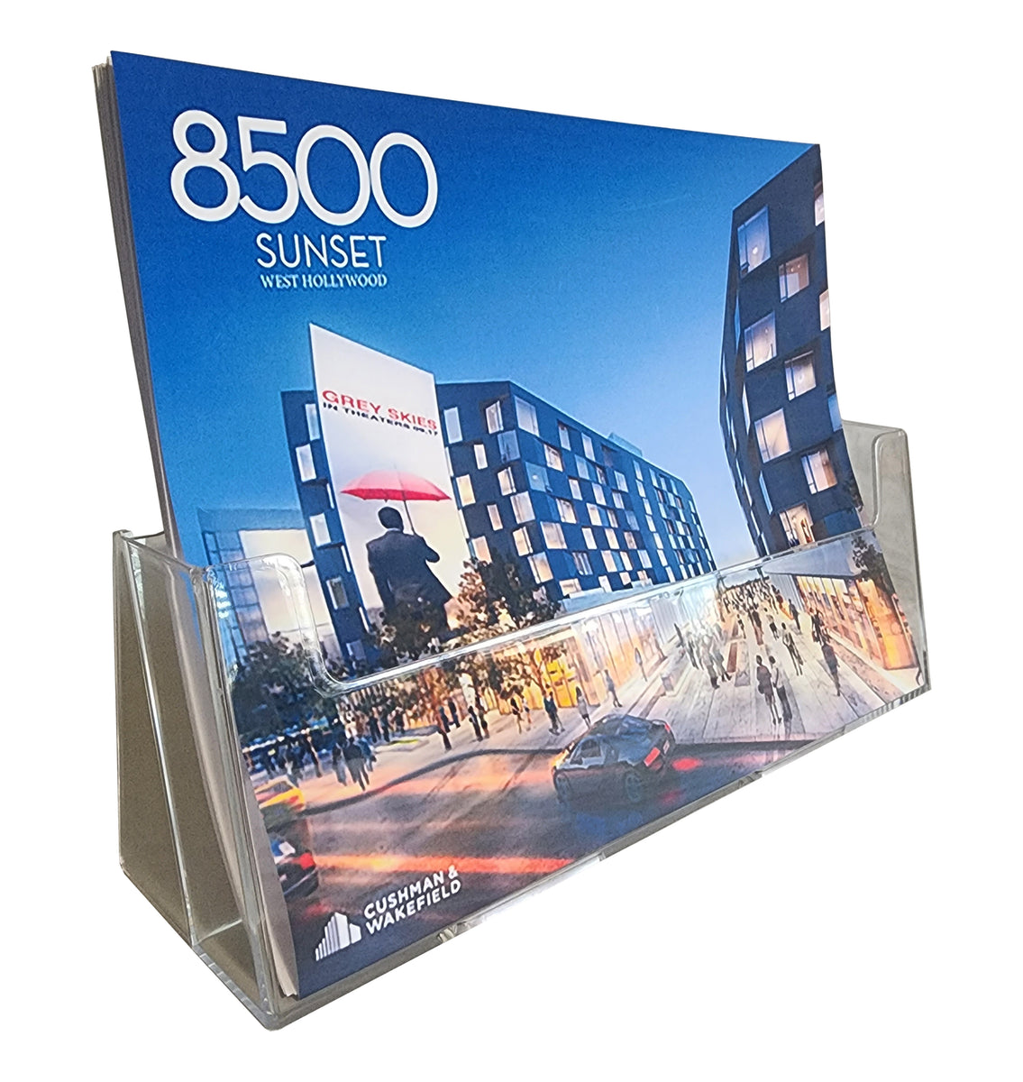 LHFS240 CLEAR LANSCAPE SLANT BACK 111/2"W X 7"H X 13/8"D BROCHURE