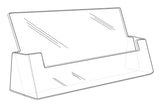 LHF-S240: CLEAR LANSCAPE SLANT BACK  11-1/2"W X 7"H X 1-3/8"D BROCHURE HOLDER