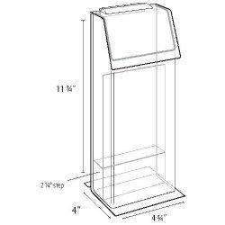 CCAH-0409-2: 2-Tier Outdoor Tri-Fold Brochure Holder With Lid