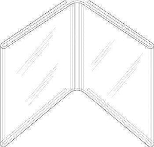 LHM-57E: 5w x 7h Clear Styrene Book Style Table Tent/Sign Holder