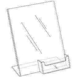 LHAC-8511E: 8.5w x 11h Clear Acrylic Combo Ad Frame w/BC Pocket
