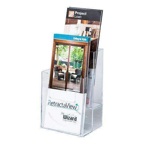 LHF-S102: Acrylic 2-Tier Brochure Holder for 4 Inch Literature.