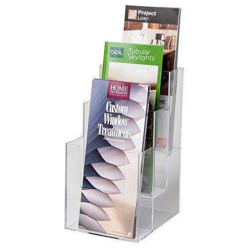 LHW-M345: Clear - Three Piece Wall Mounted Brochure/Card Holder – Brochure  Holders 4U