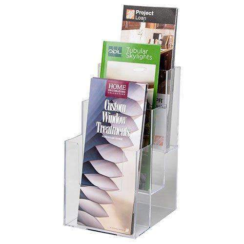 LHF-S103: Acrylic 3-Tier Brochure Holder for 4 inch Literature.