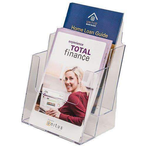 LHF-S112: Clear Acrylic 2-Tier Brochure Holder for 6