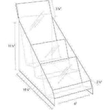 CDH-03: Clear Acrylic 3-tier CD Holder w/Header