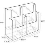 LHF-S114: Clear Acrylic 4-Pocket Brochure Holder for 4w Literature: