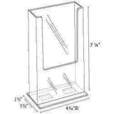 LHF-S140: Clear Acrylic Brochure Holder for 4"w Literature: