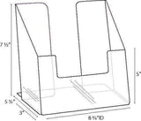 SPF-8511-3: Clear Acrylic Brochure Holder for 8.5w Literature