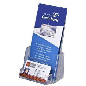 LHF-P100: Clear Acrylic Brochure Holder w/BC Pocket