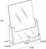 LHF-P110: Clear Acrylic Brochure Holder w/BC Pocket:
