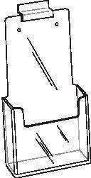 LHW-Z101: Clear Acrylic Slatwall Brochure Holder for 4w Literature