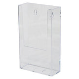 LHW-M141: Clear Acrylic Wall-Mount Brochure Holder for 4"w Literature