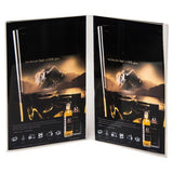 LHM-57E: 5w x 7h Clear Styrene Book Style Table Tent/Sign Holder