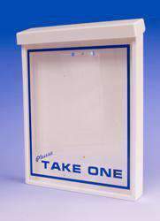 SRE-912-MD-BL: Medium Duty Outdoor Brochure Holder w/Please Take One