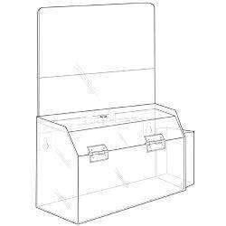 SBBD-976-H: Acrylic Deluxe Ballot/Suggestion Box w/header
