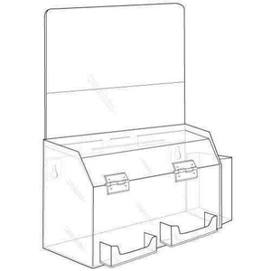 SBBD2C-976-H: Acrylic Deluxe Ballot/Suggestion Box w/header