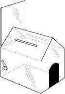 SBHL-466: Small Acrylic House Coin/Suggestion Box