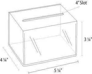 SBB-534: 5"w x 3"h x 4"d Acrylic Ballot/Suggestion Box
