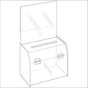 SBB-976-H: Acrylic Ballot/Suggestion Box w/Header