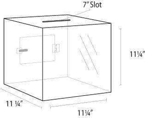 SBA-1111: "11 x 11" x 11" Acrylic Locking Ballot/Suggestion Box