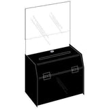 SBBL-976-H: Acrylic Locking Ballot/Suggestion Box w/Header