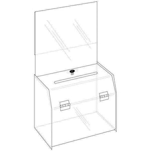 SBBL-976-H: Acrylic Locking Ballot/Suggestion Box w/Header
