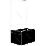 SBB-534-H: Acrylic Locking Ballot/Suggestion Box w/Header