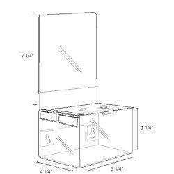 SBB-534-H: Acrylic Locking Ballot/Suggestion Box w/Header