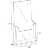 LHW-M101: Clear Acrylic Wall-Mount Brochure Holder for 4"w Literature