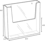 LHW-M161: Clear Acrylic Wall-Mount Brochure Holder for 8.5w Literature: