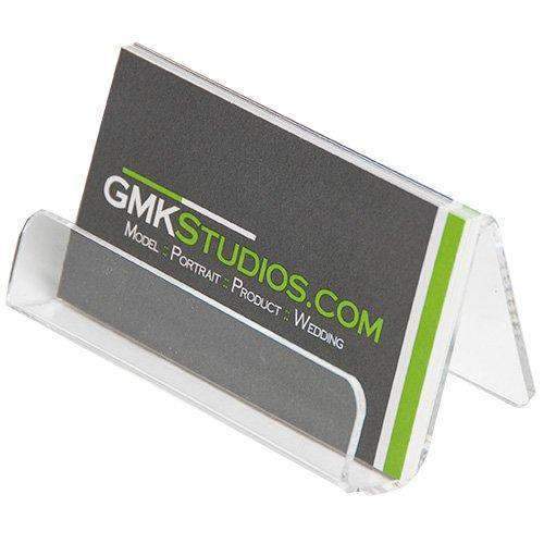 acrylic card sleeve LHS-352: Slant Back Acrylic Easel Business Card Holder