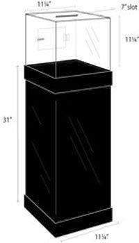 SBAS-1111: Deluxe Acrylic Locking Ballot/Suggestion Box w/Floor Stand
