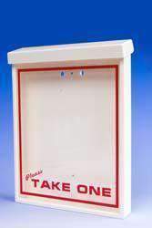 SRE-912-MD-RD: Medium Duty Outdoor Brochure Holder w/Please Take One