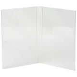 LHM-8511E: 8.5w x 11h Clear Styrene Book Style Table Tent/Sign Holder