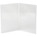 LHM-810E: 8w x 10h Clear Styrene Book Style Table Tent/Sign Holder